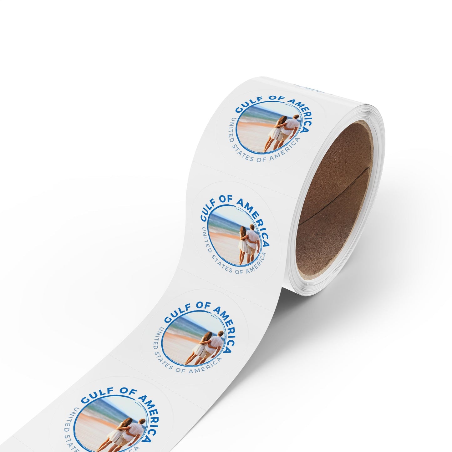 Gulf of America Round Sticker Labels - Coastal Vibes for Events & Gifts