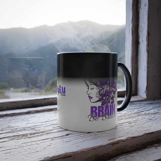 Beautiful Brain Be Brave Color Morphing Mug, 11oz