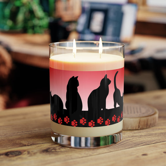 Black Cats Scented Candle - Full Glass, 11oz