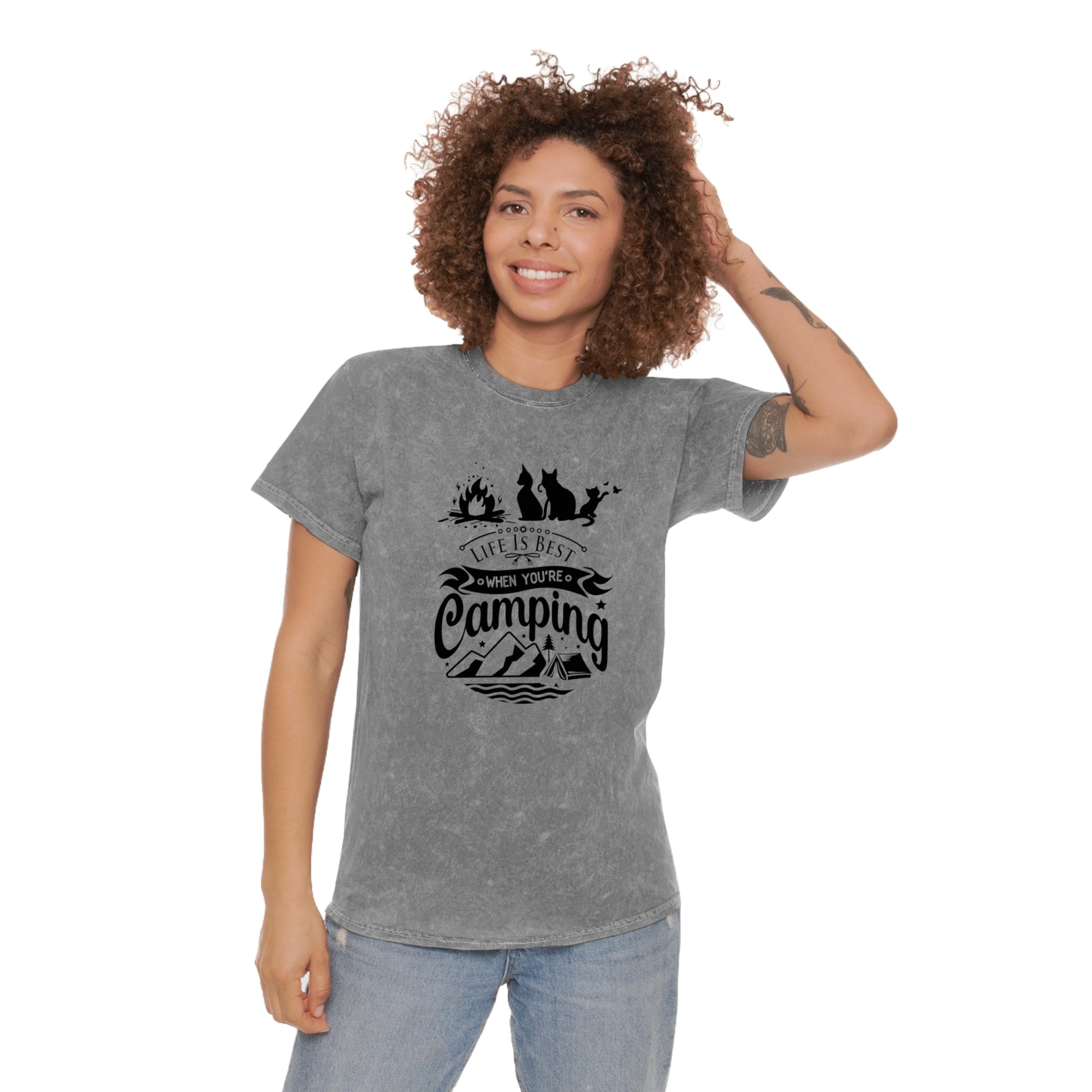 Camping Unisex Mineral Wash T - Shirt - T - Shirt - Epileptic Al’s Shop