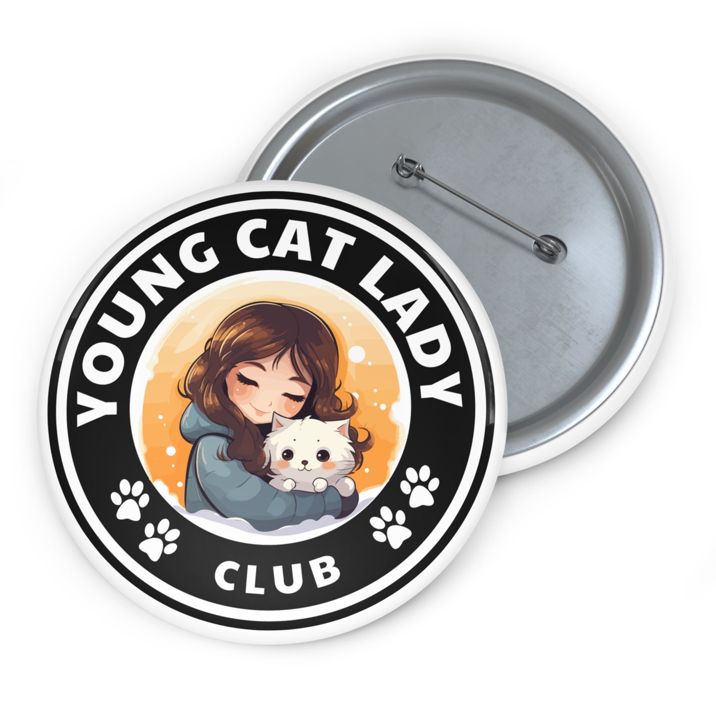 Young Cat Lady Club Pin Buttons