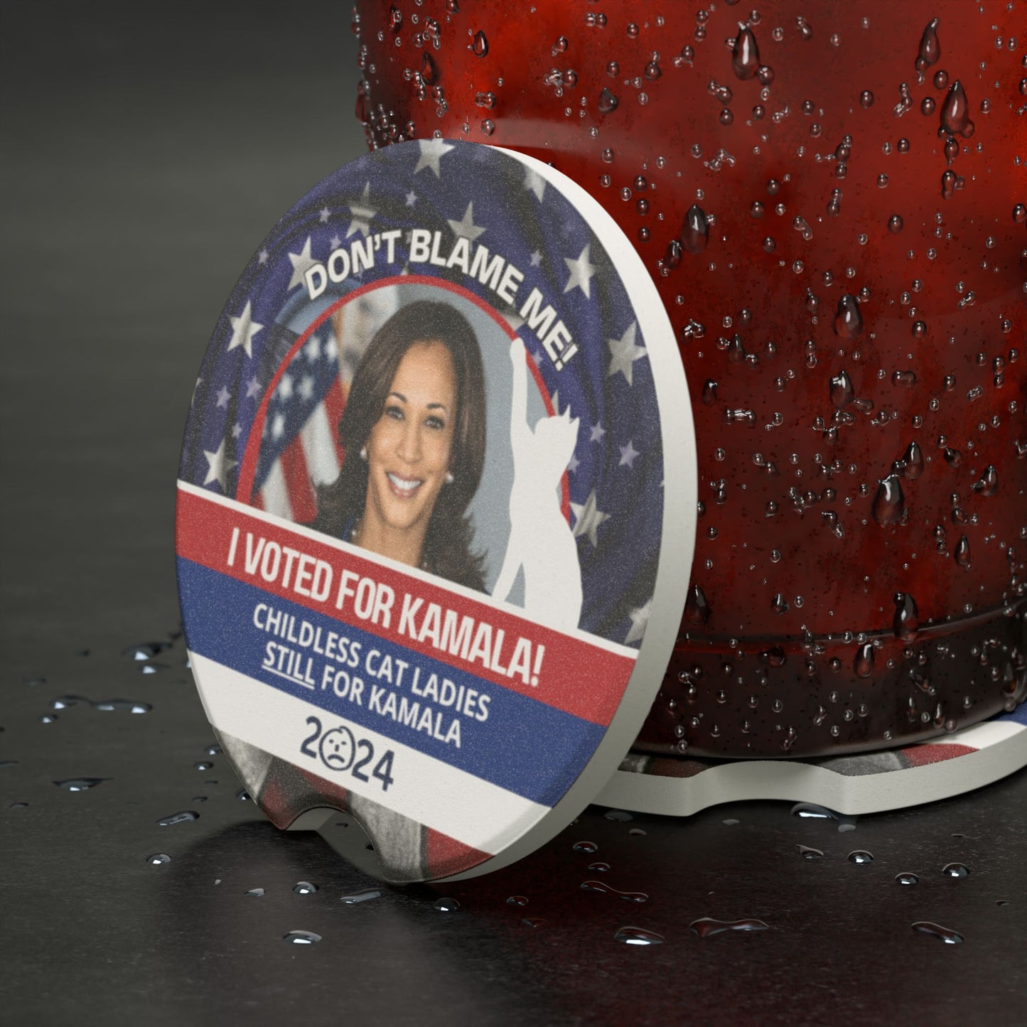 Don't Blame Me - Voted for Kamala Soapstone Car Coaster