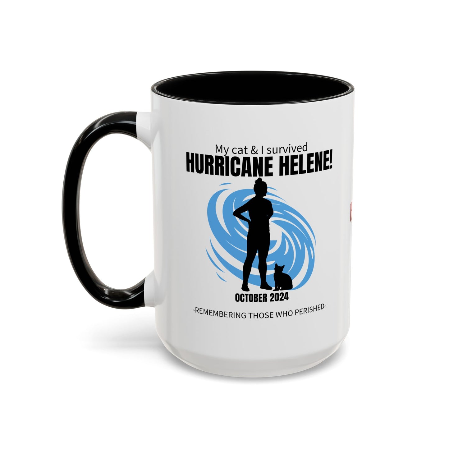 Hurricane Helene Survivor Accent Coffee Mug (11, 15oz)