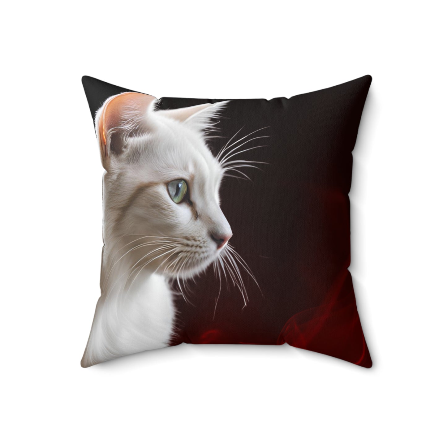 Elegant Cat Profile Square Pillow - Cozy Decor for Cat Lovers