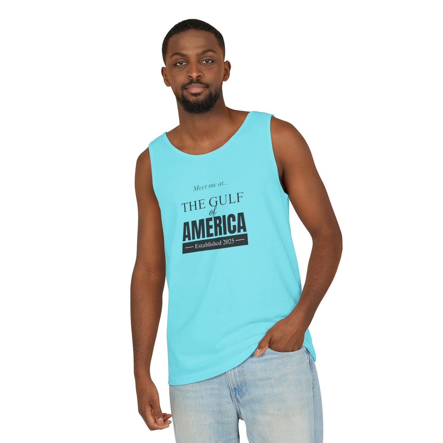 Gulf of America Unisex Garment-Dyed Tank Top - Relaxed Summer Vibes