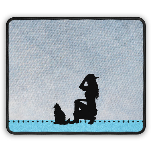 Cowgirl Cat Lady Gaming Mouse Pad