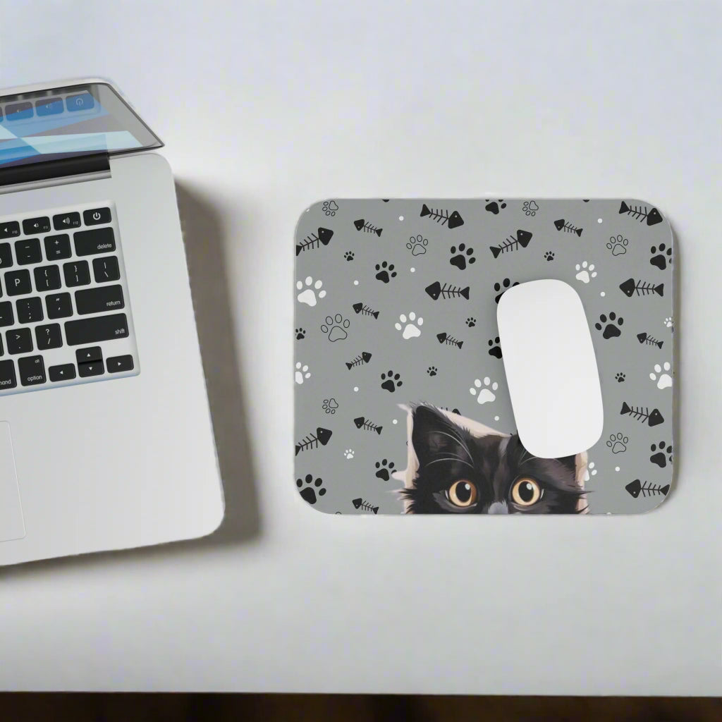 Peeking Kitty Mouse Pad (Rectangle)