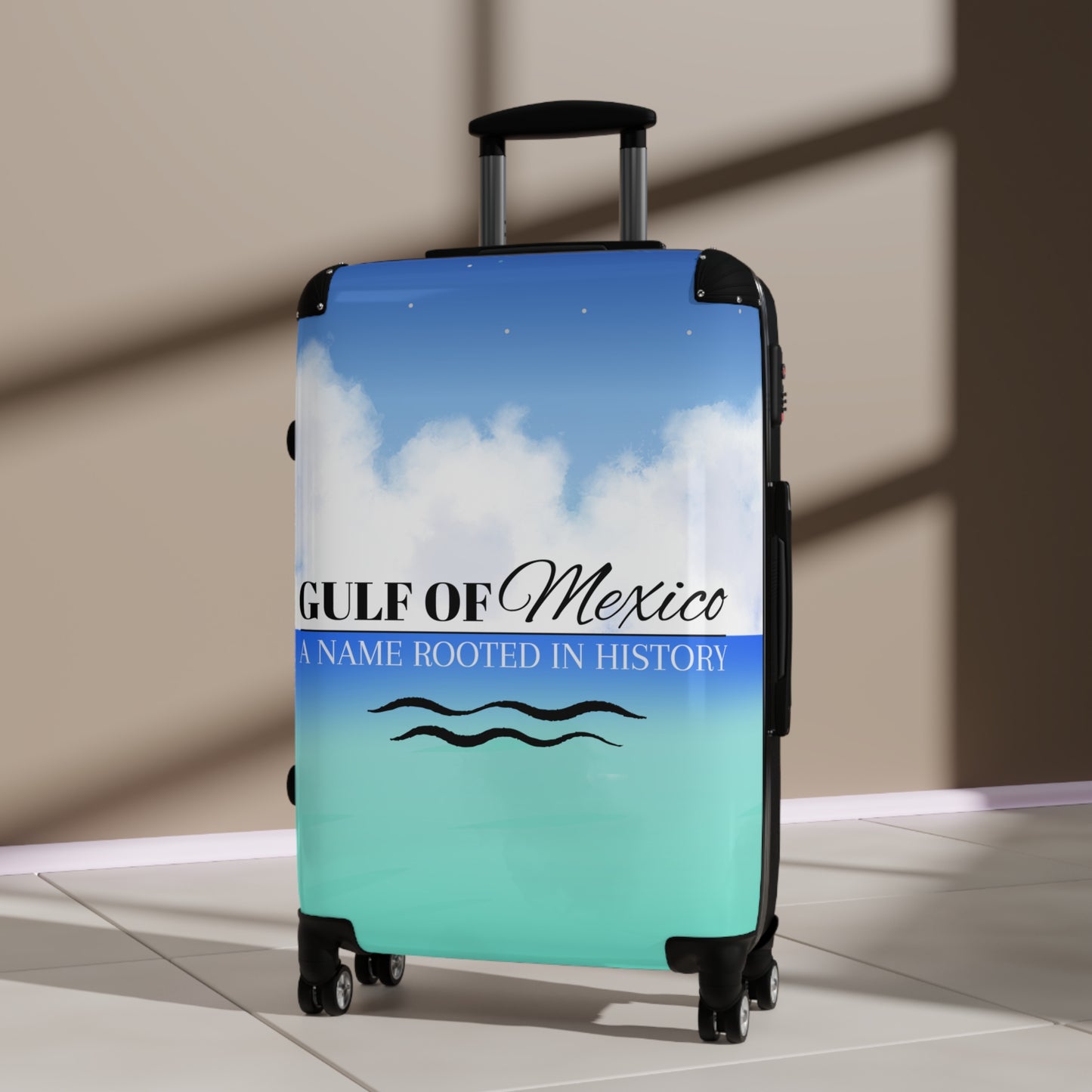 Gulf of Mexico Travel Suitcase - Stylish Luggage with Historical Design