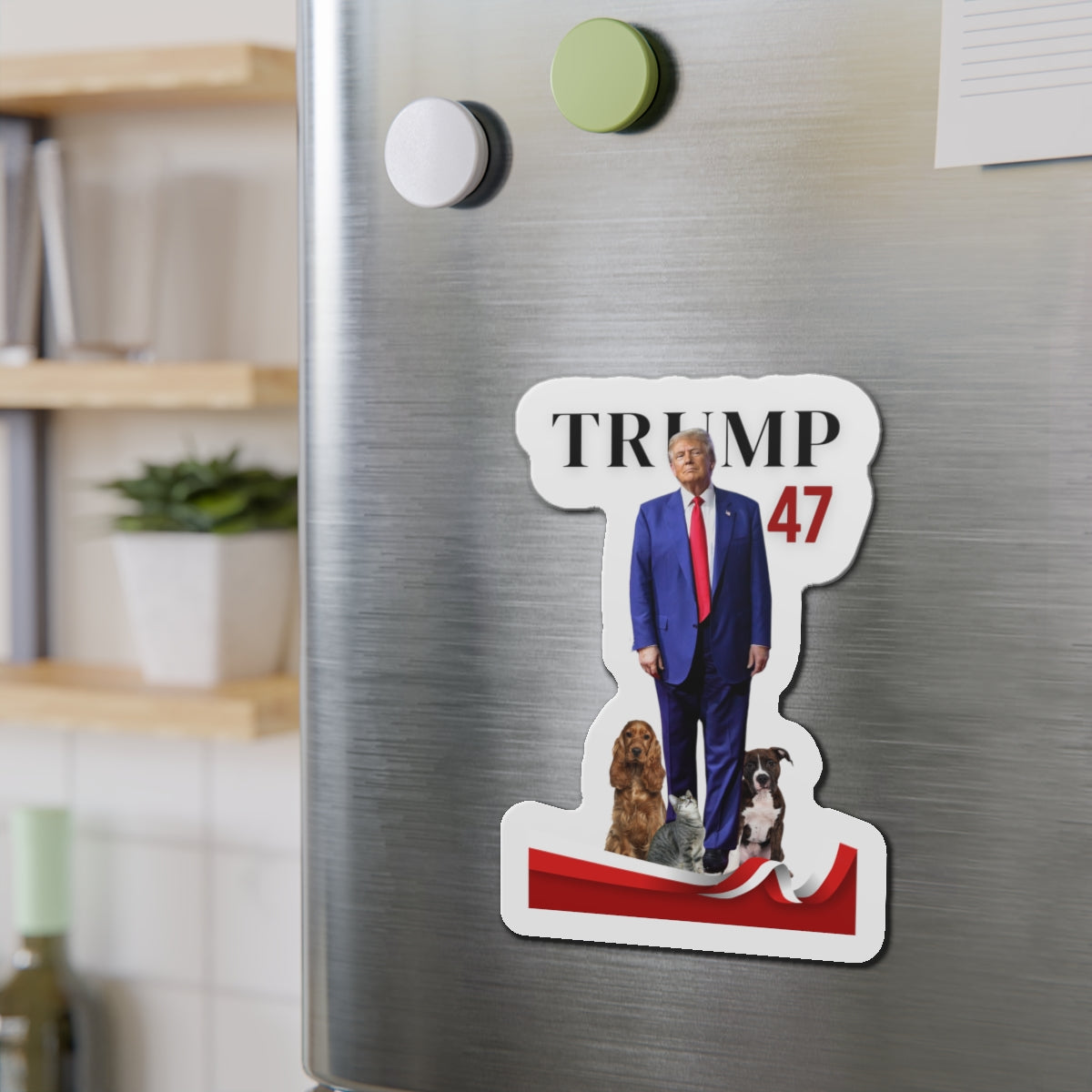 Trump, Dogs, and Cats Die-Cut Magnets