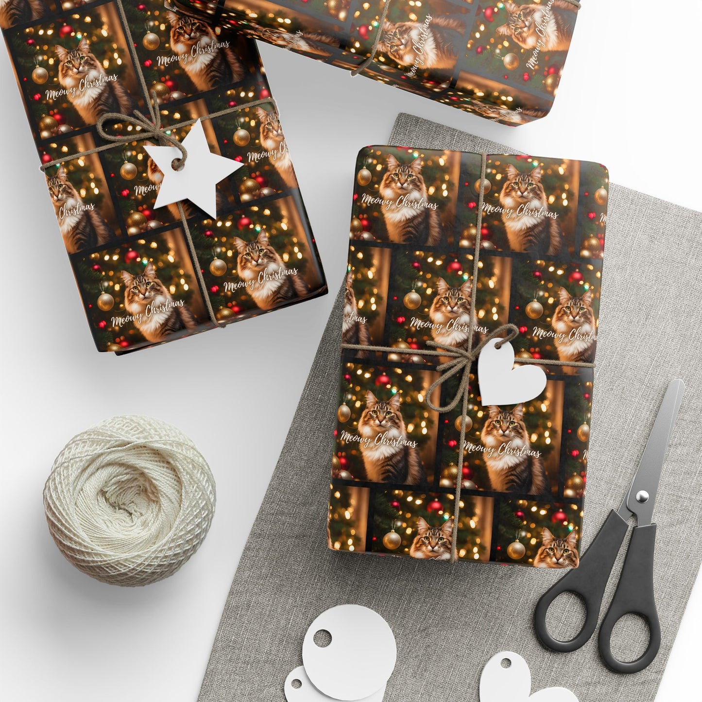 Meowy Christmas Tabby Wrapping Papers