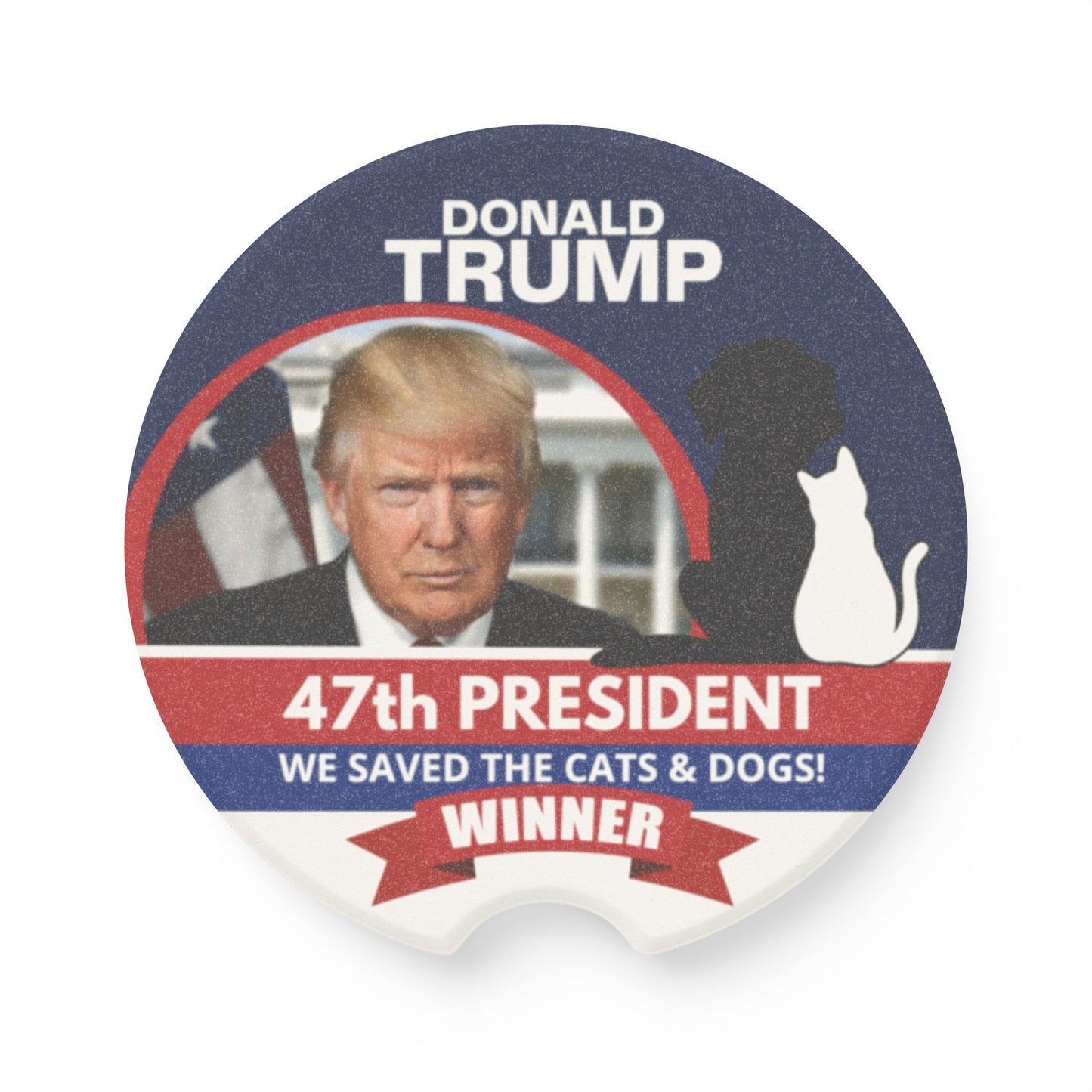 Trump 47th President Soapstone Car Coaster