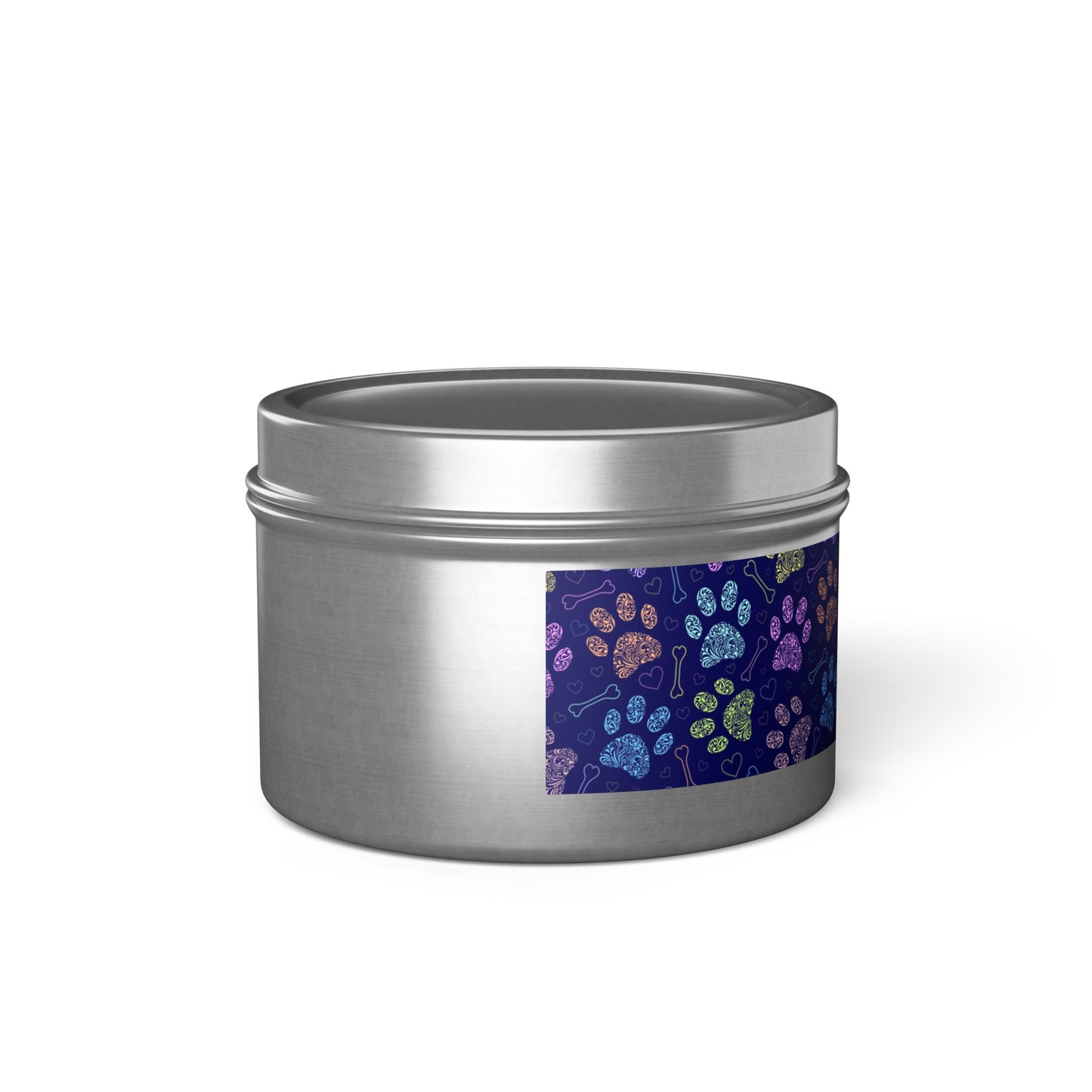 Purple Paws Tin Candles