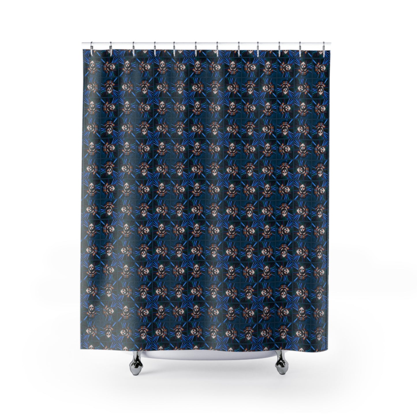 Whimsical Clown Cat Shower Curtains