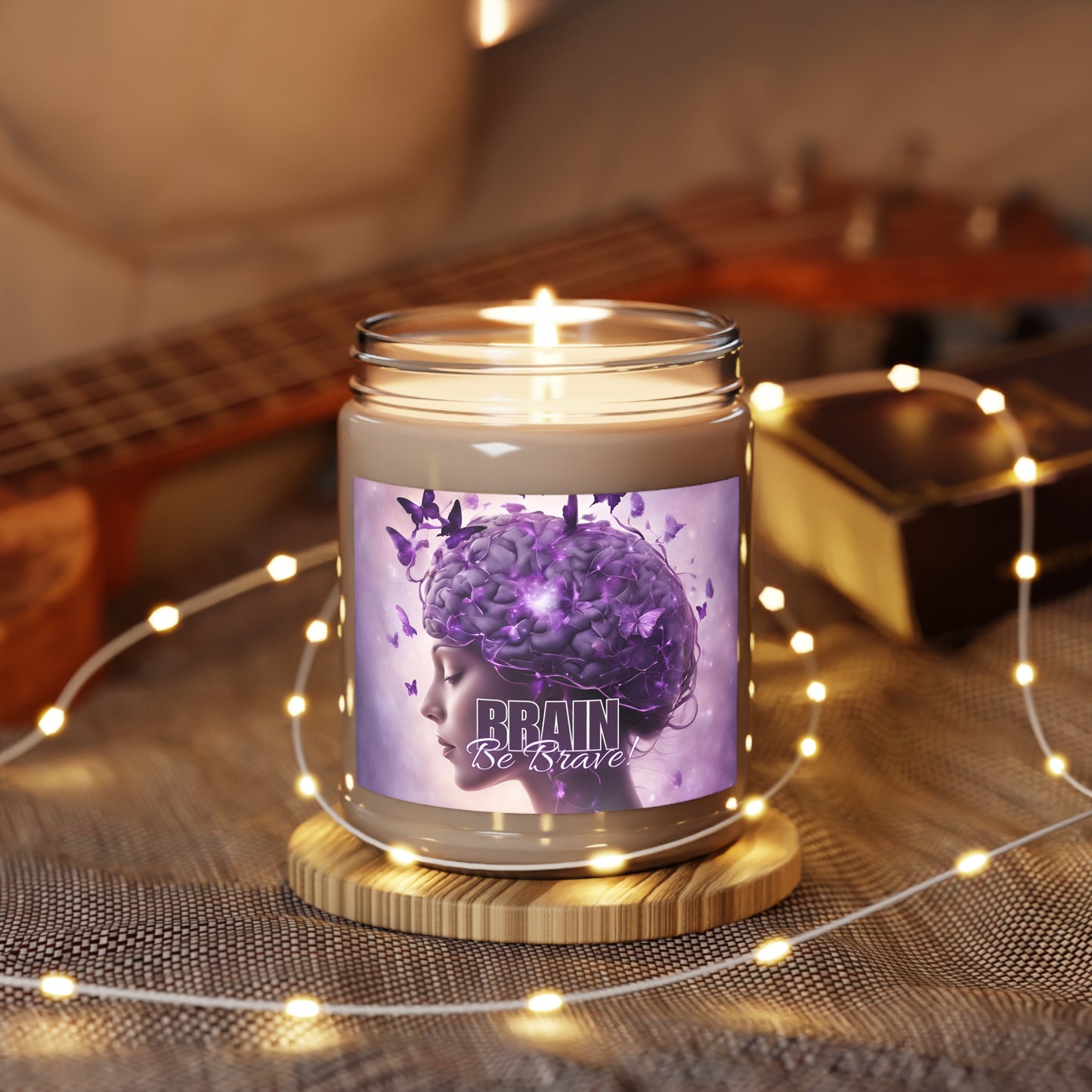 Purple Brain Be Brave Scented Candles, 9oz