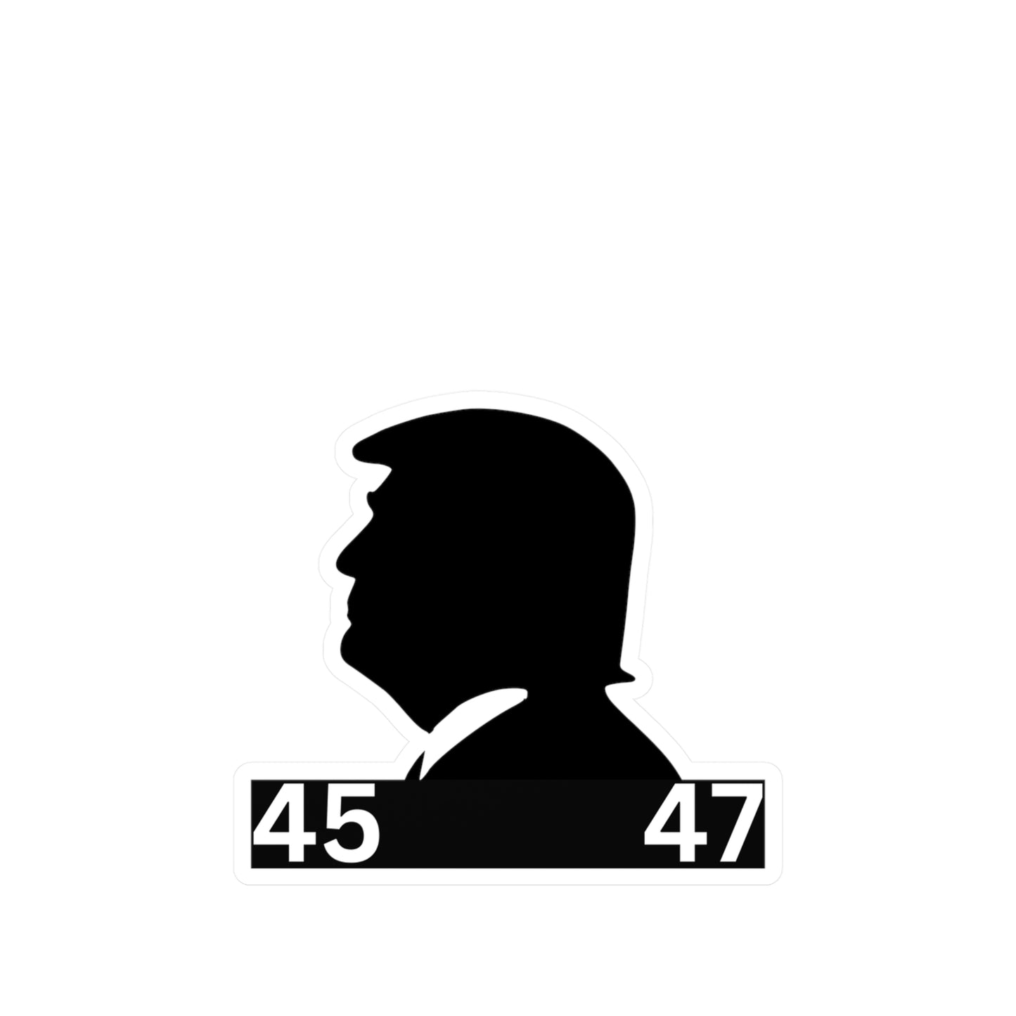 Trump 45 47 Silhouette Sticker for Home Decor