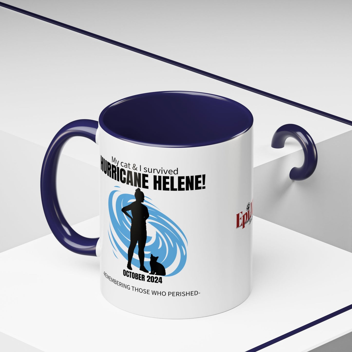 Hurricane Helene Survivor Accent Coffee Mug (11, 15oz)