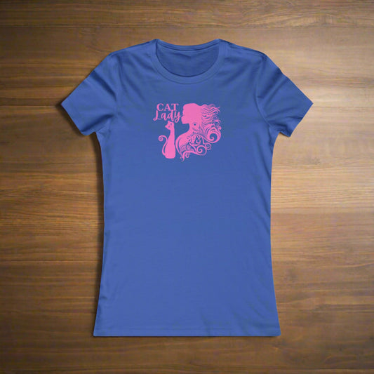 Curly Cat Lady Women's Favorite Tee - T - Shirt - Epileptic Al’s Shop