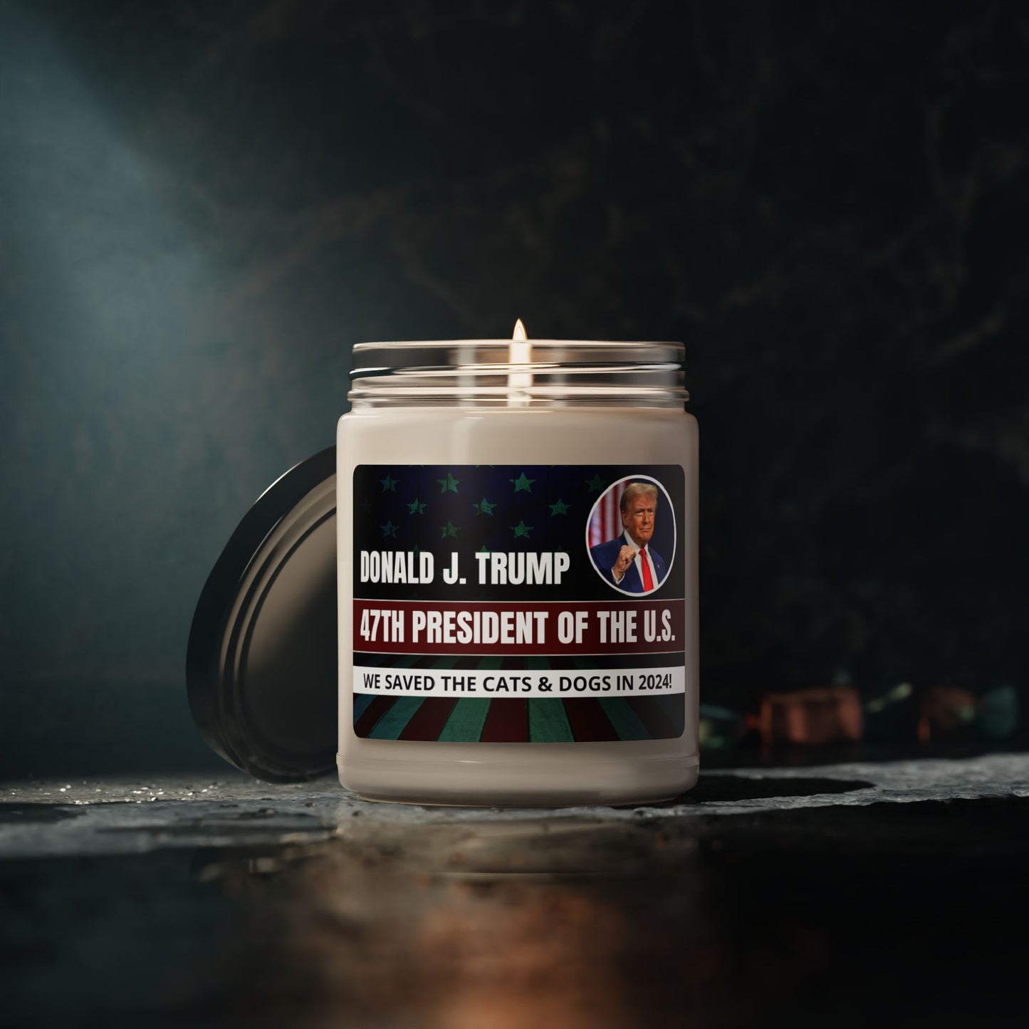 Donald J. Trump 47th President Scented Soy Candle, 9oz