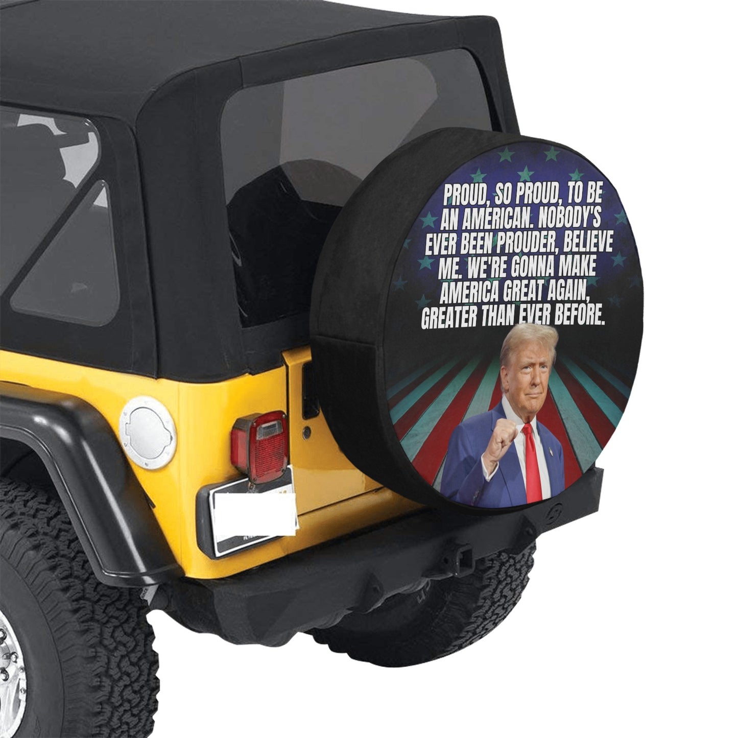 Trump Proud to be American Spare Tire Cover(Medium)(16")