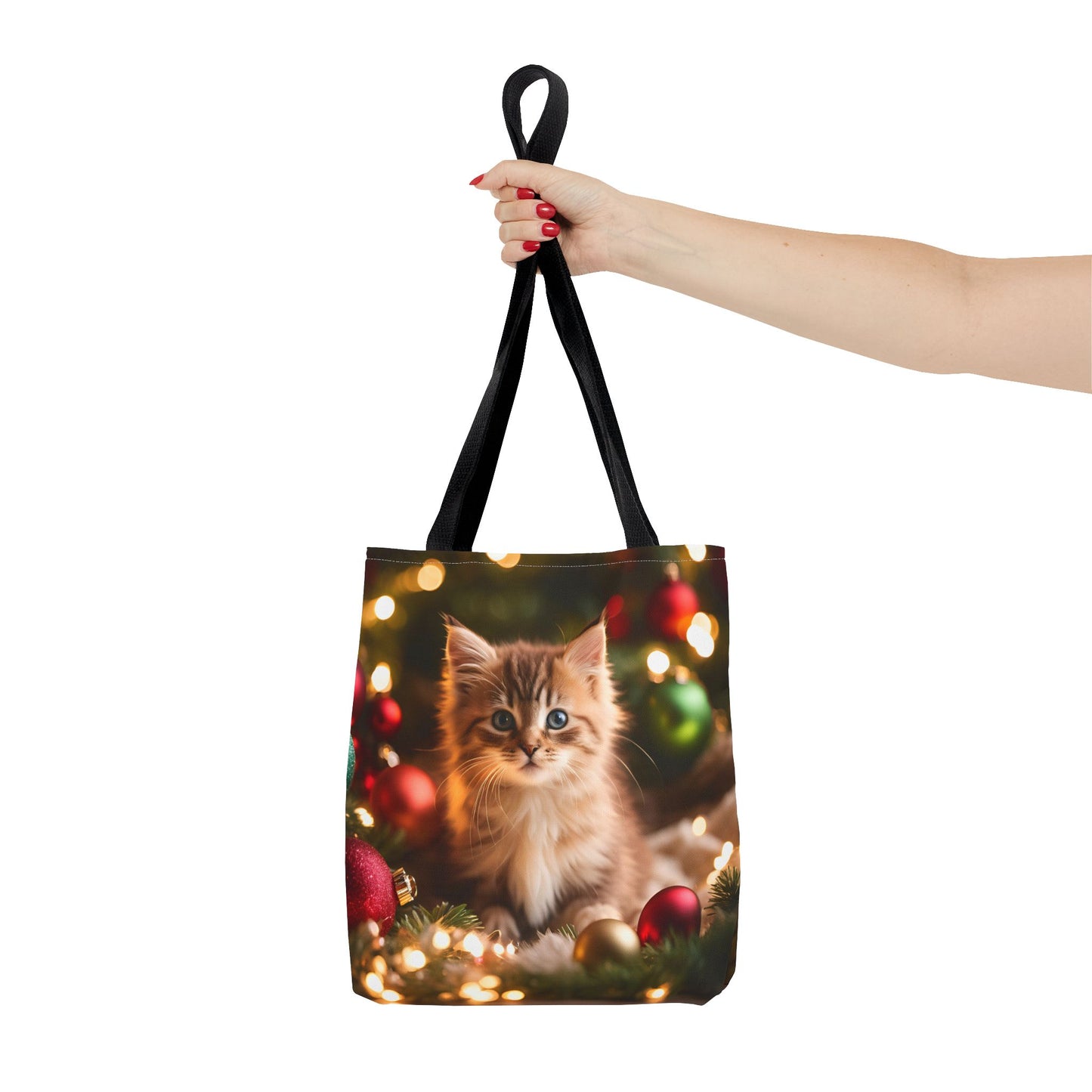 Cute Kitten Christmas Tote Bag