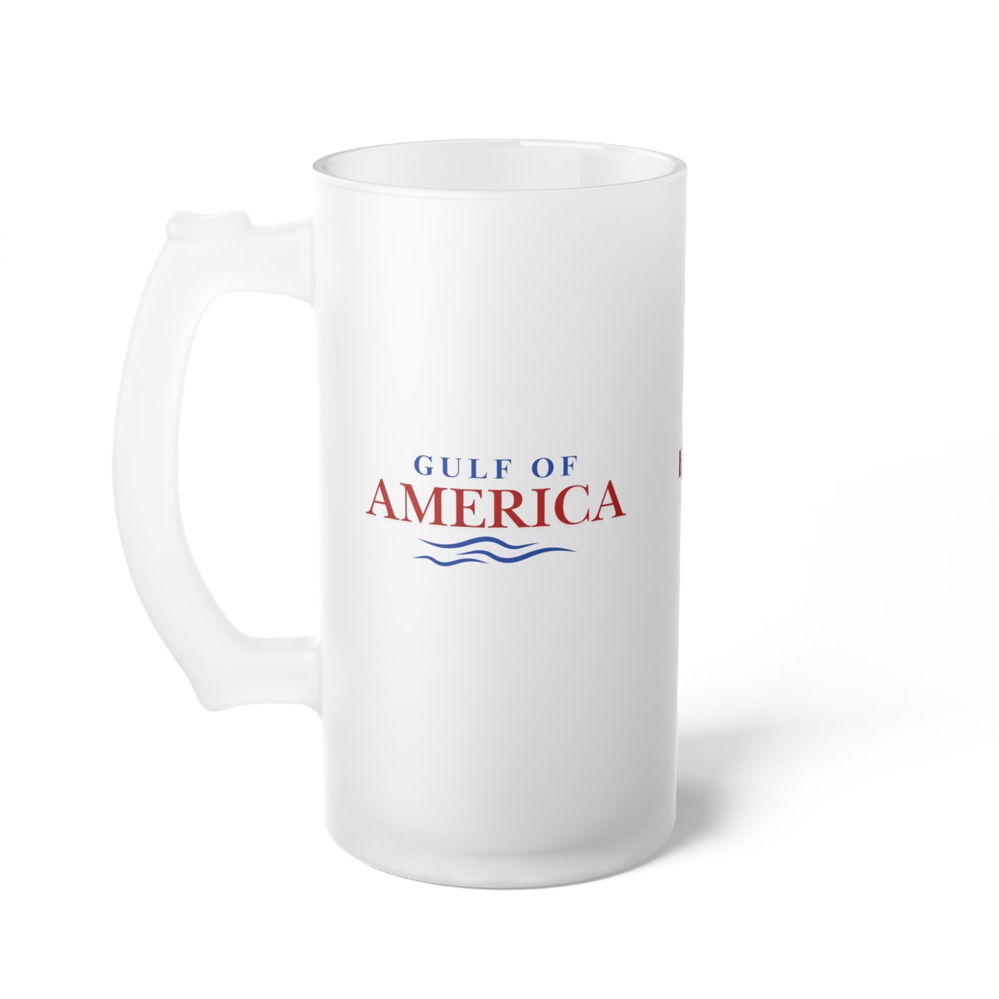 Gulf of America Frosted Glass Beer Mug