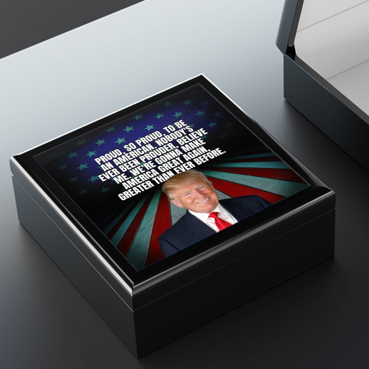 Trump Proud to be American Jewelry Box