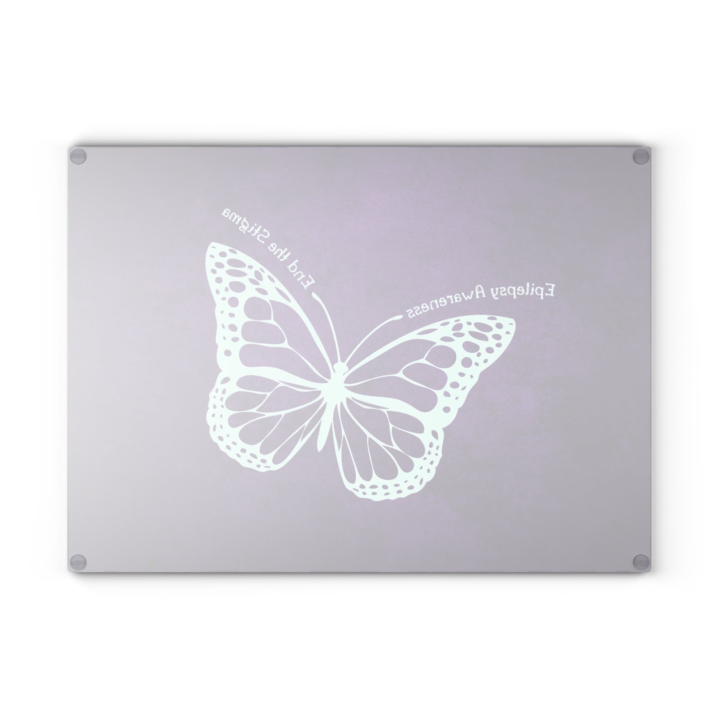 Epilepsy Awareness Glass Cutting Board - End the Stigma