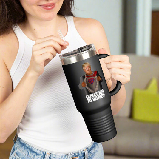 40oz Insulated Travel Mug - "Expect Him to Deliver"