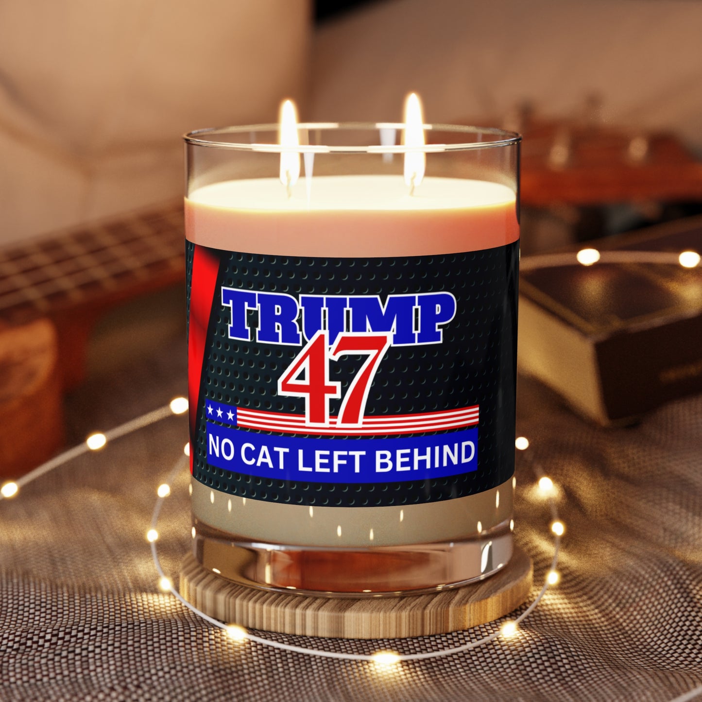 Trump 47 No Cat Left Behind Scented Candle - Full Glass, 11oz