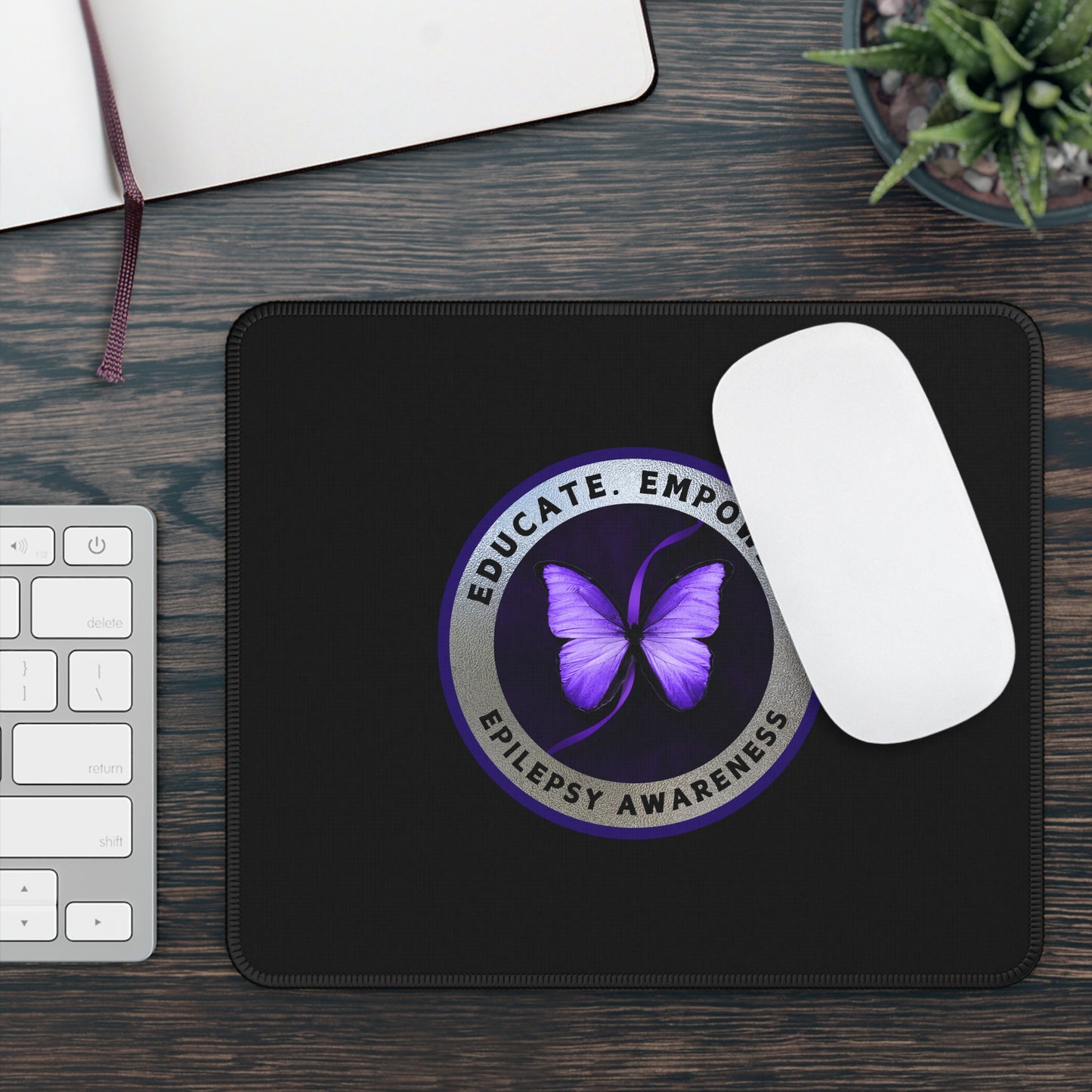 Educate Empower Epilepsy Awareness Gaming Mouse Pad