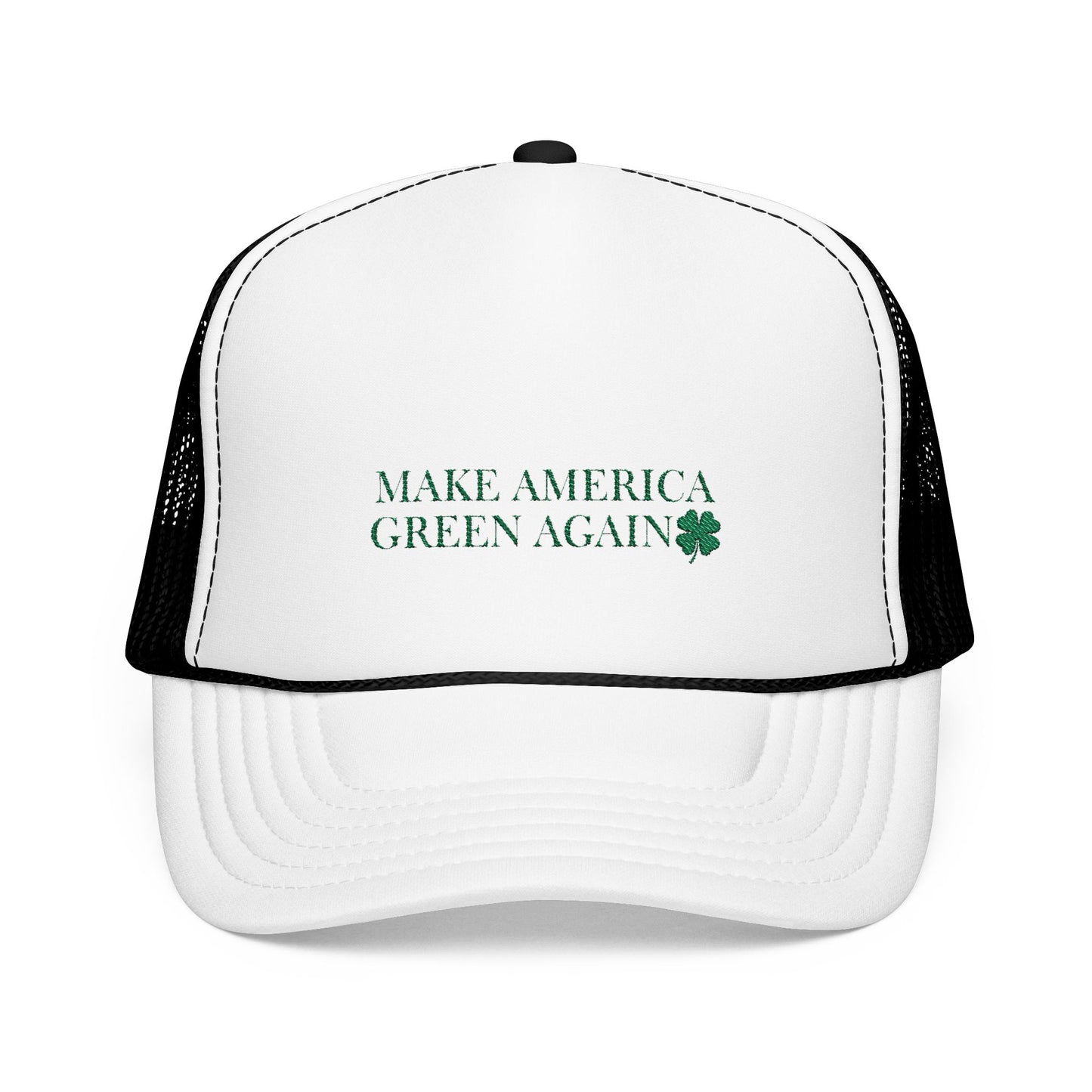 Make America Green Again Foam Trucker Hat - Stylish and Fun for St. Patrick's Day Celebration