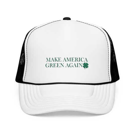 Make America Green Again Foam Trucker Hat - Stylish and Fun for St. Patrick's Day Celebration