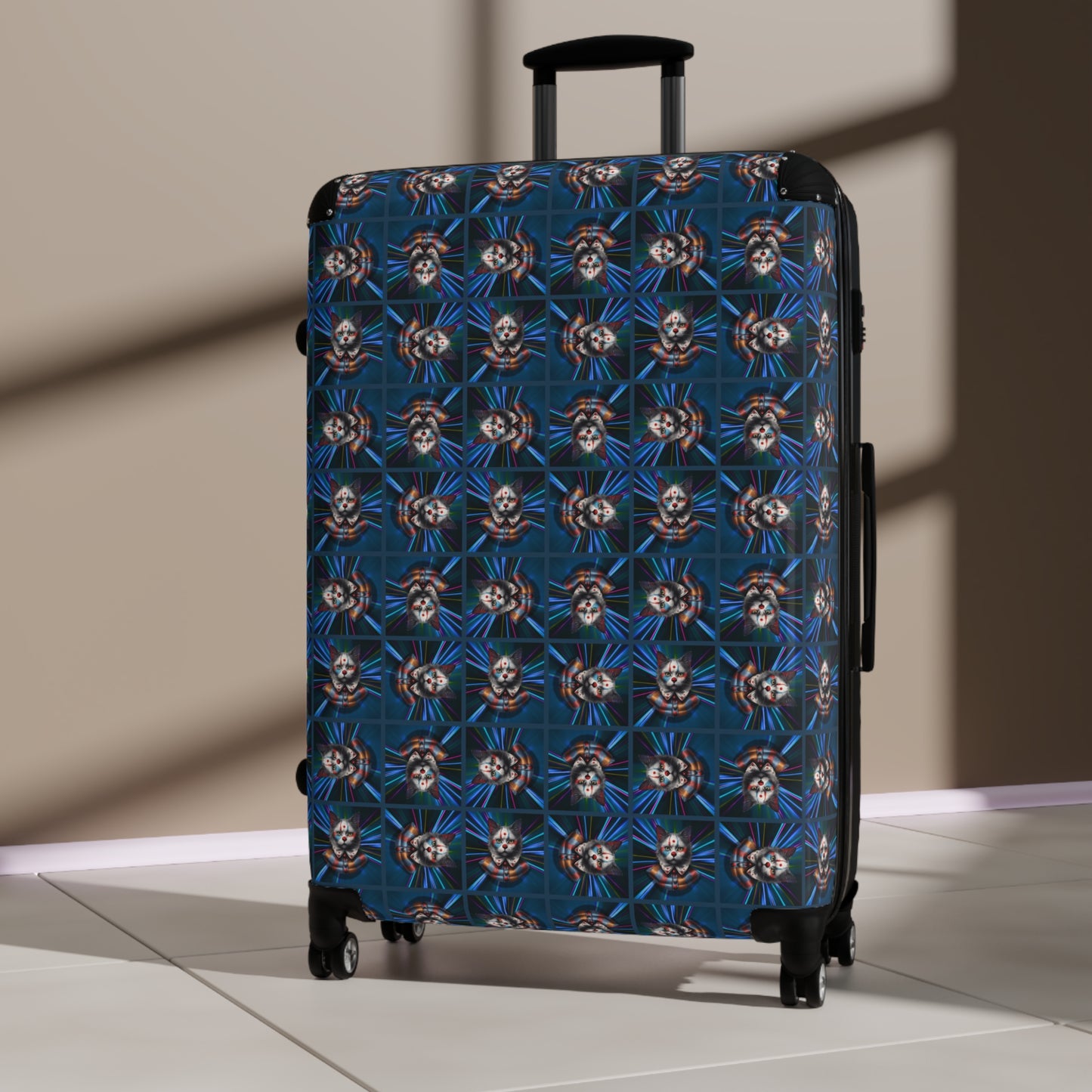 Vibrant Travel Suitcase with Bold Design