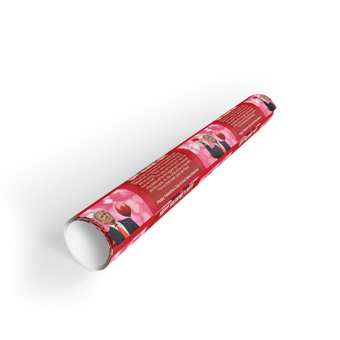 Trump Valentines Day Wrapping Paper Rolls, 1pc