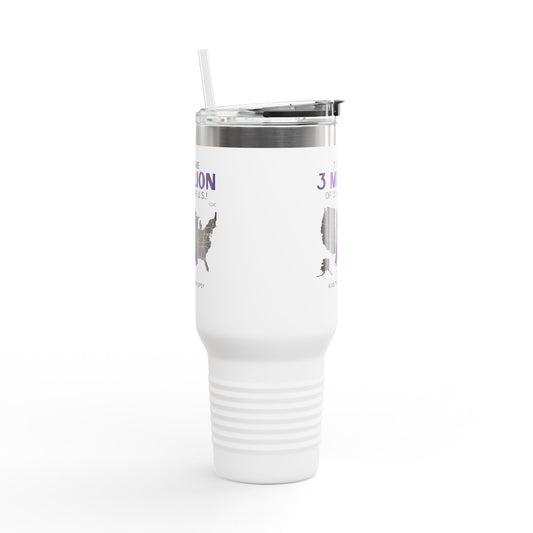 Epilepsy Awareness Insulated Travel Mug - 40oz - '3 Million of Us in the U.S.'