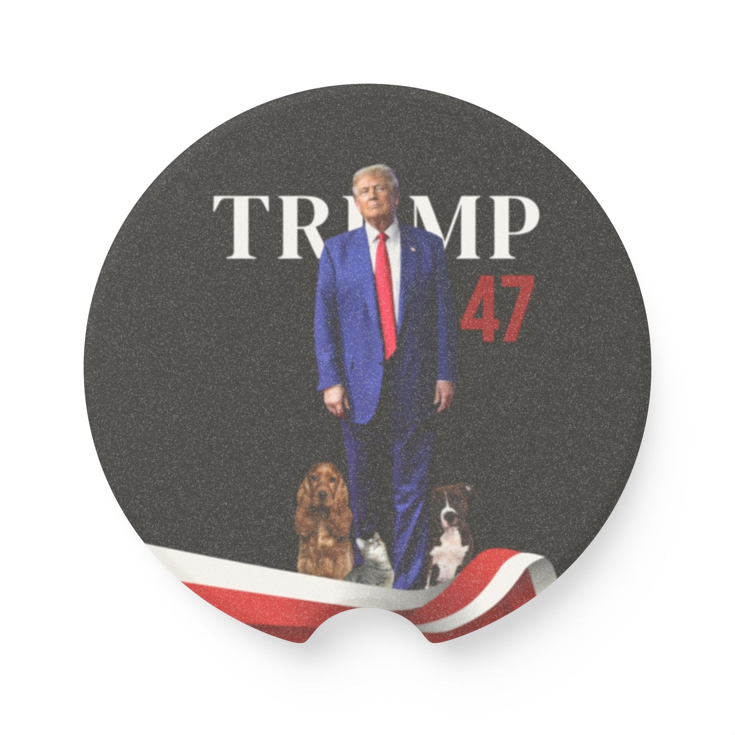 Trump 47 Soapstone Car Coaster