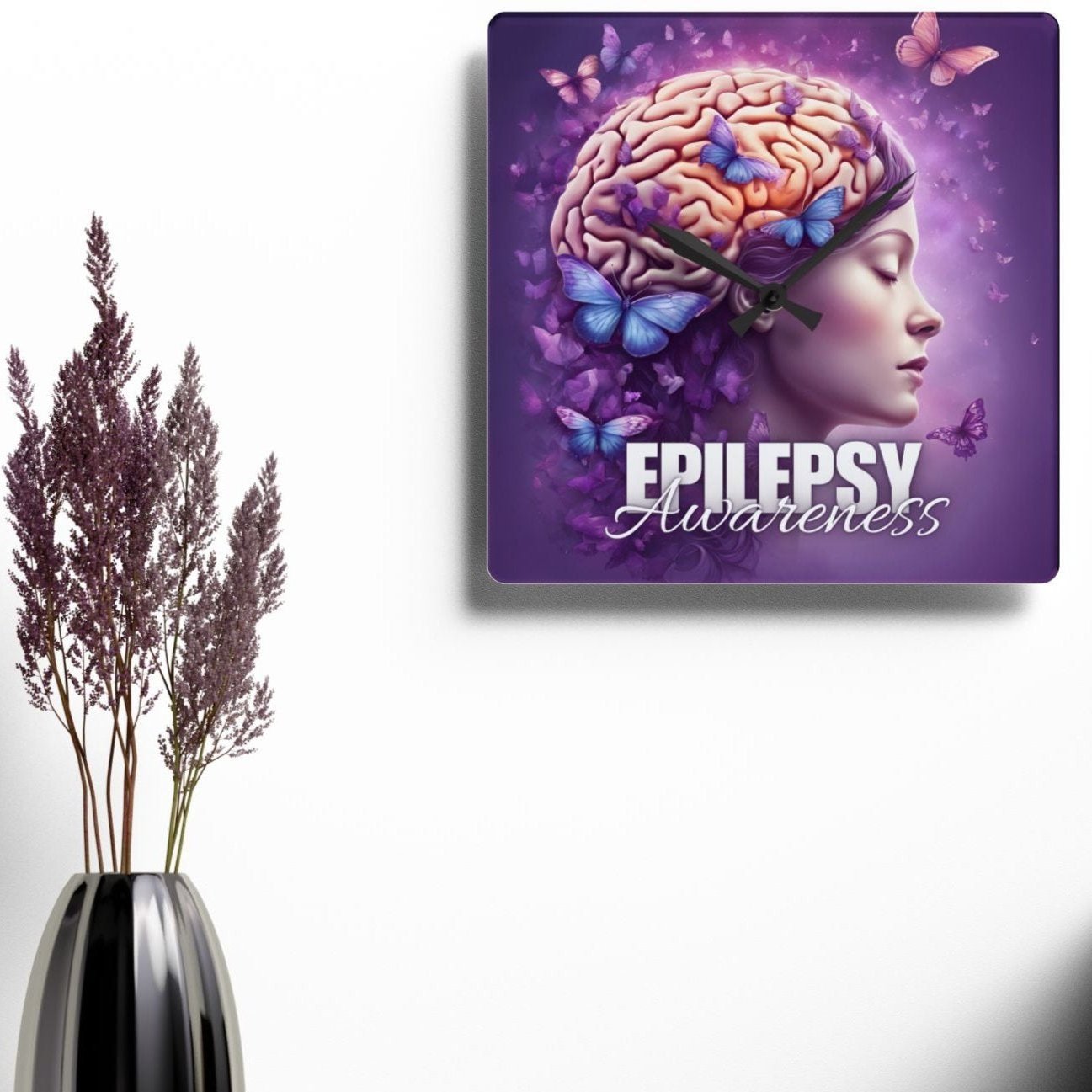 Beautiful Brain Acrylic Wall Clock