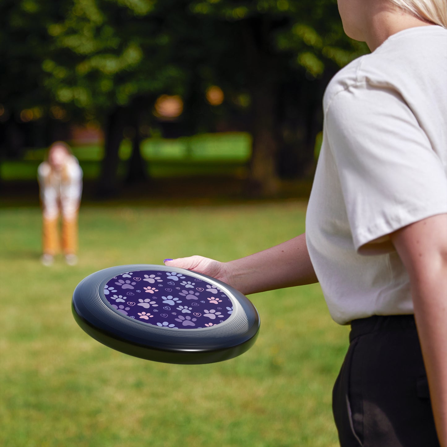 Paw Print Frisbee - Fun Outdoor Dog Toy for Pet Lovers