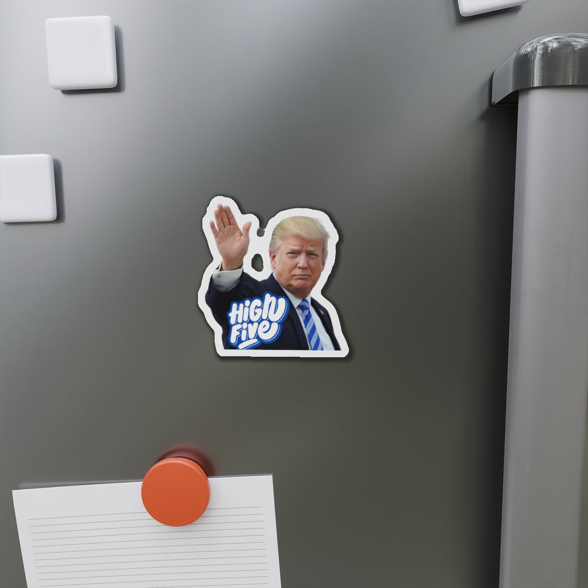 High Five Trump Die-Cut Magnet - Fun Political Décor