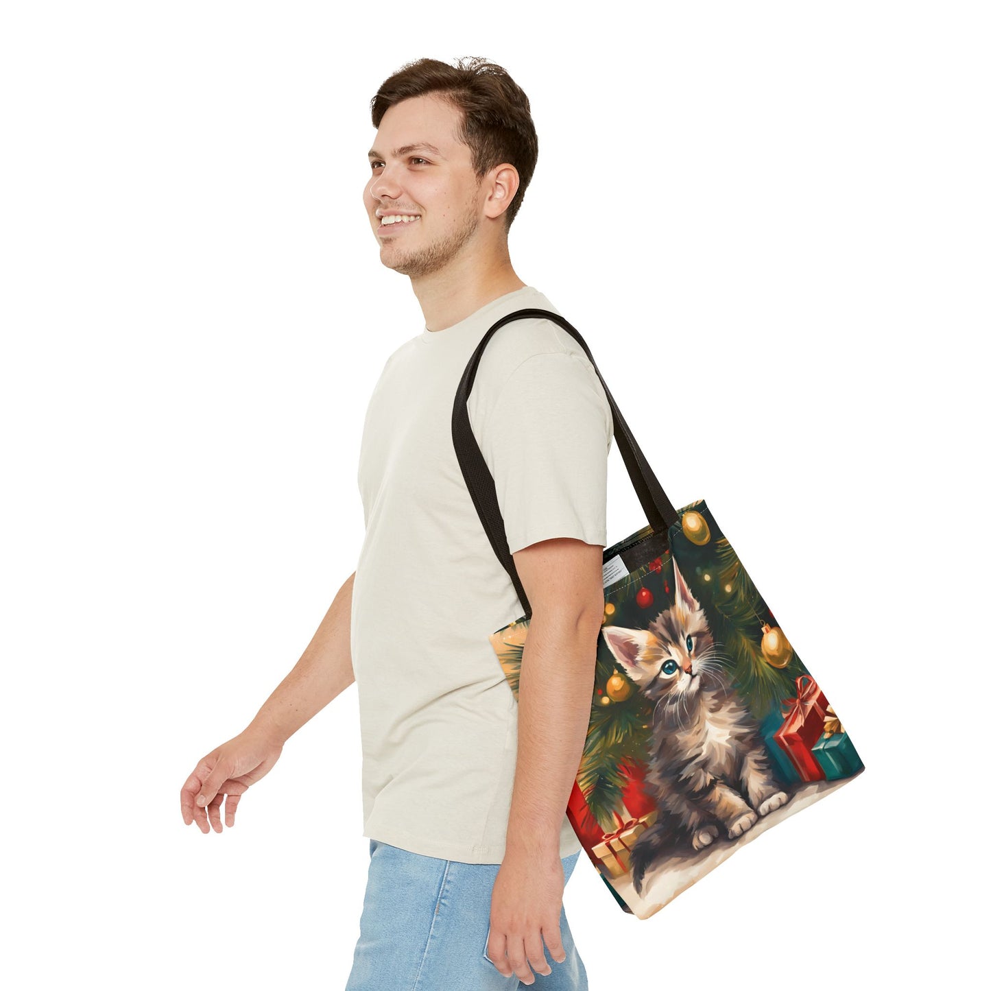 Kittenly Christmas Tote Bag