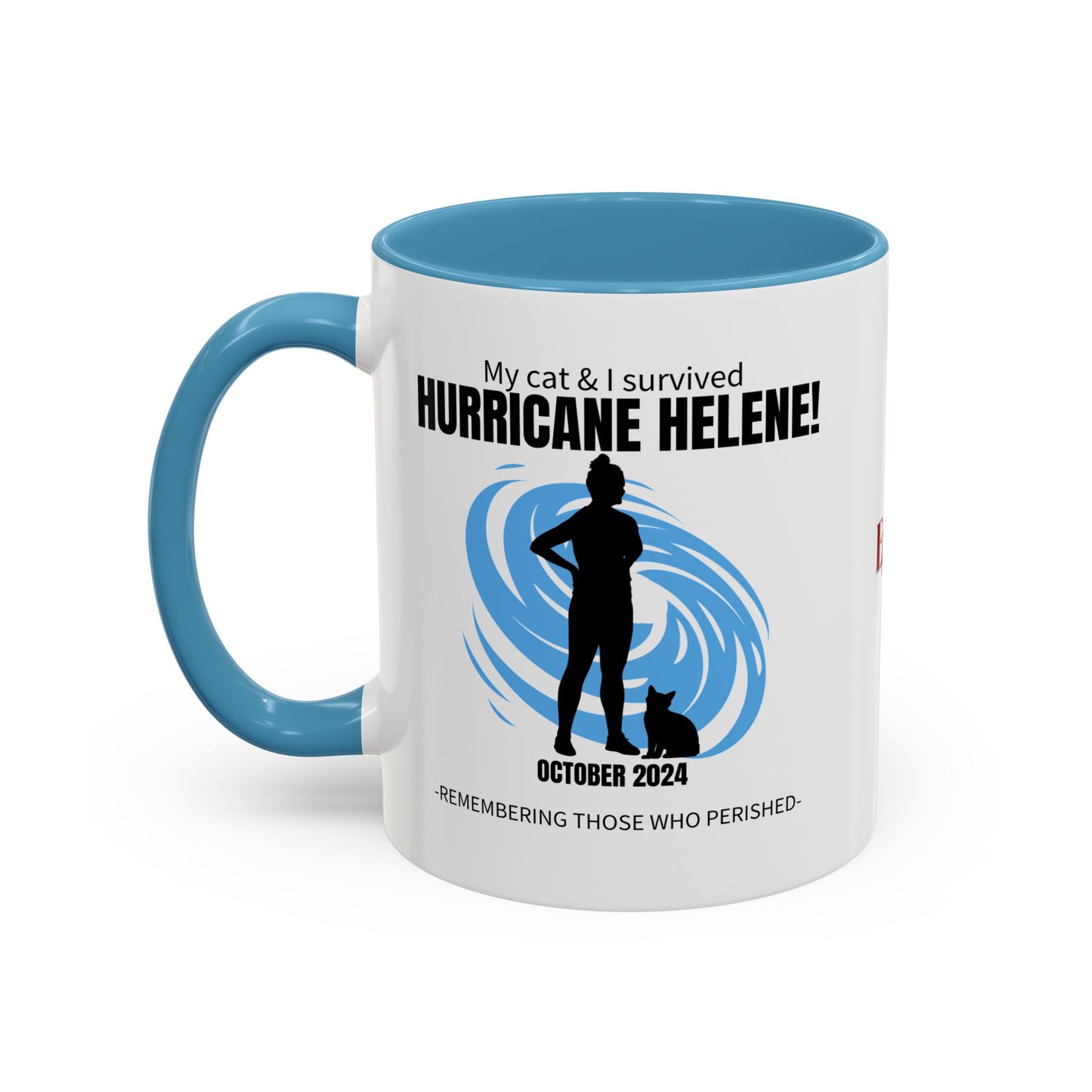 Hurricane Helene Survivor Accent Coffee Mug (11, 15oz)