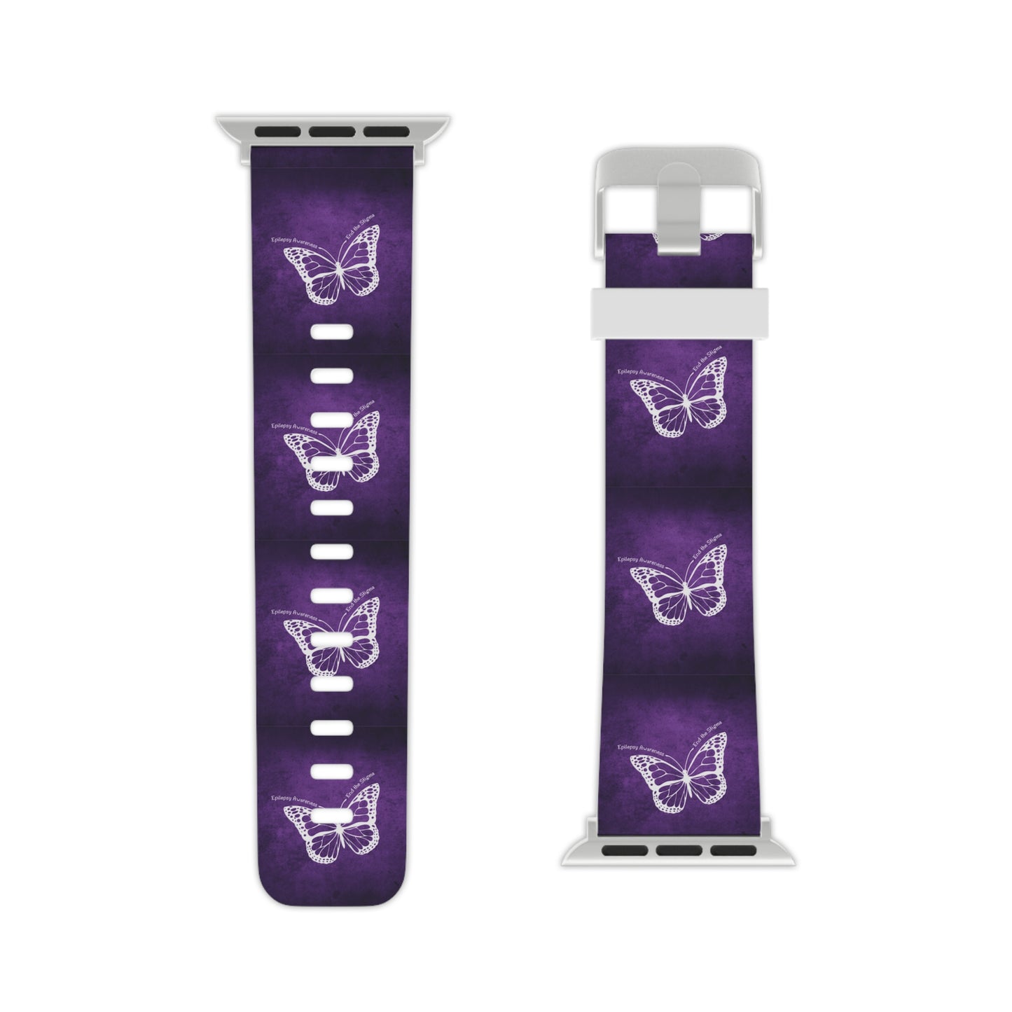 Purple Butterfly Apple Watch Band for Epilepsy Awareness