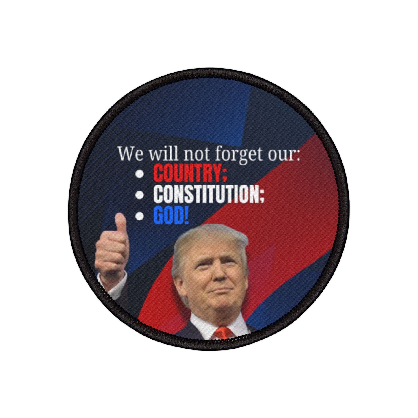 Trump Country Constitution God Iron-On Patches