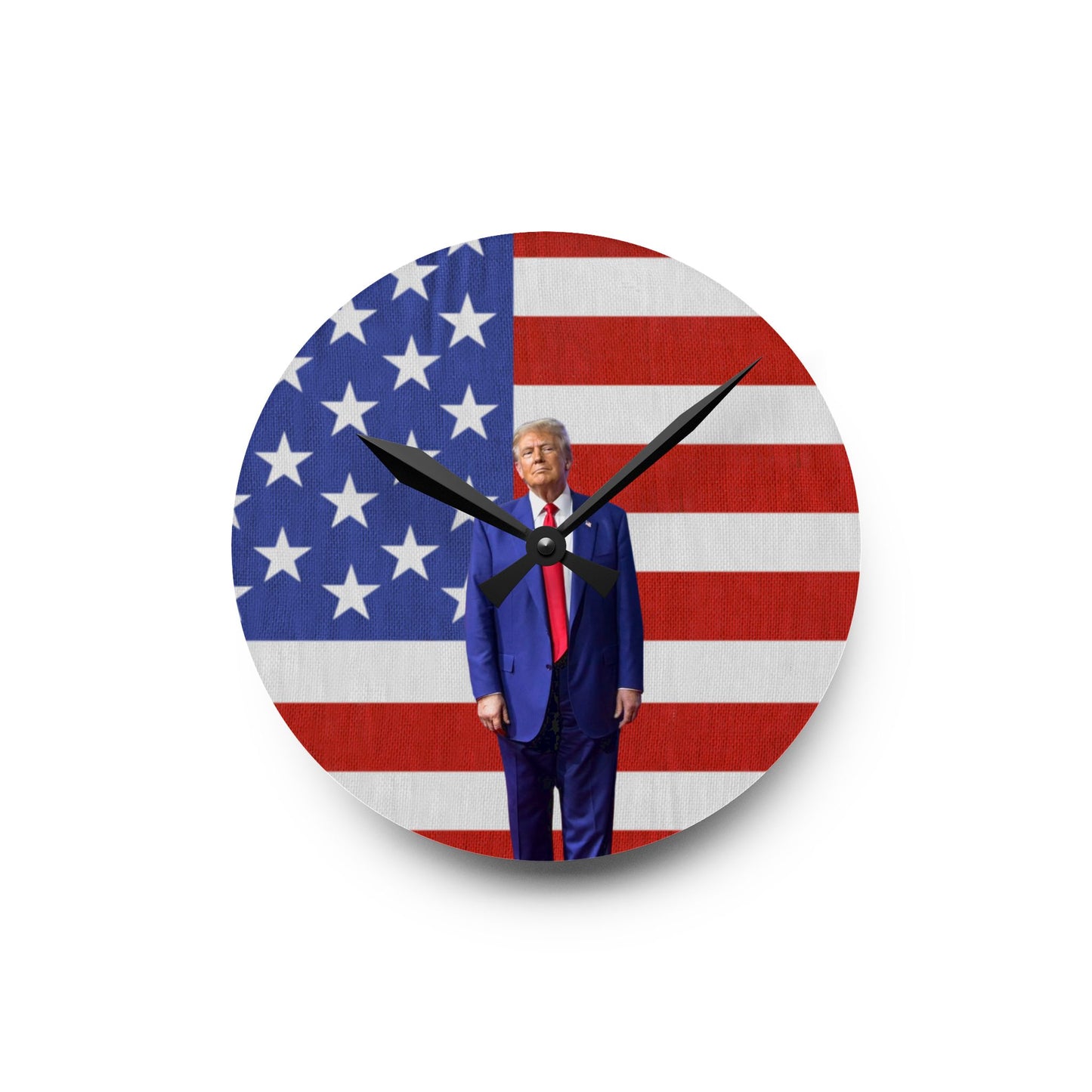 Patriotic Donald Trump Acrylic Wall Clock