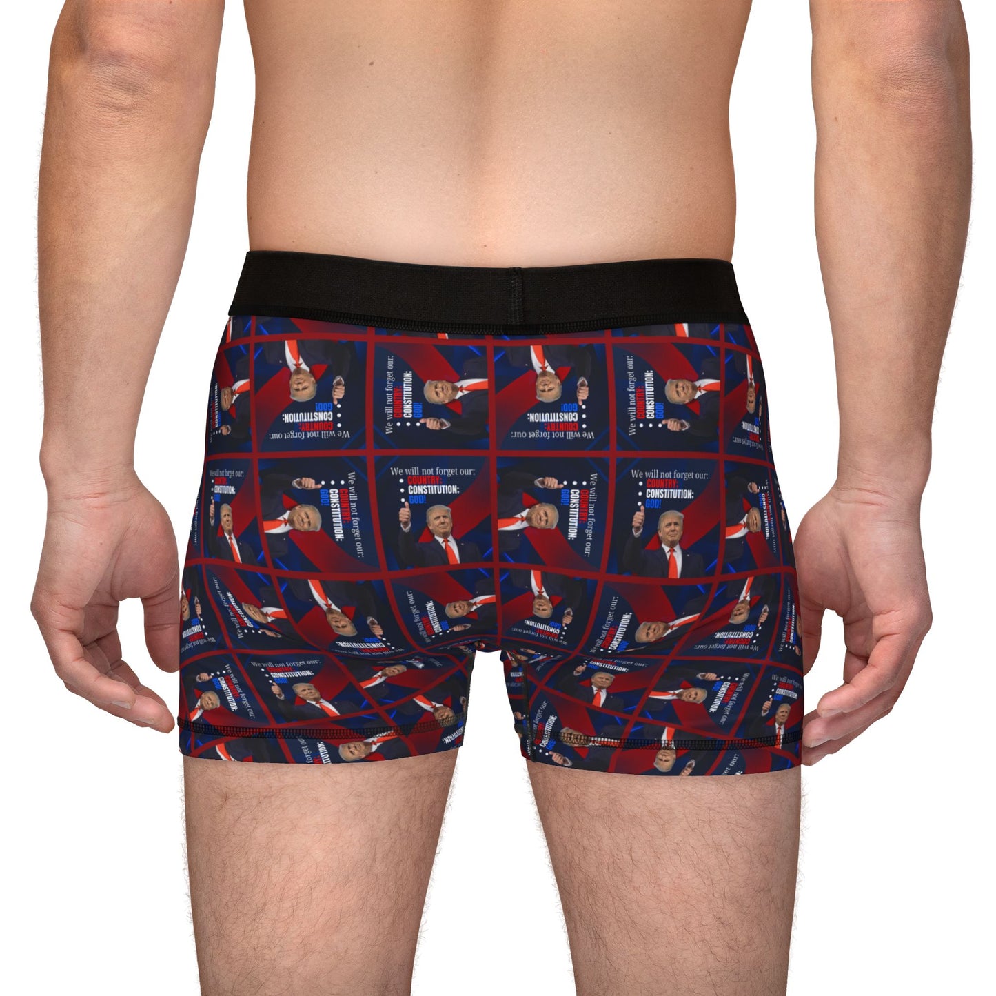 Trump Country Constitution God Pattern Men's Boxers