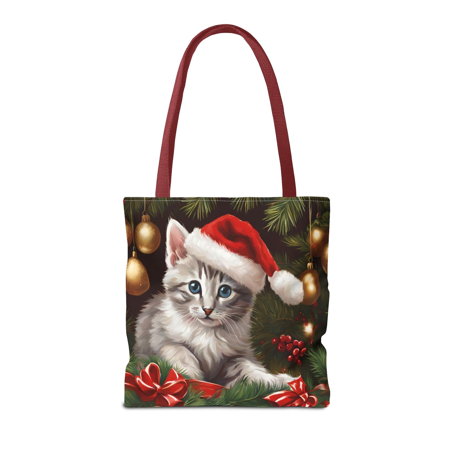 Christmas Kitten Christmas Tote Bag