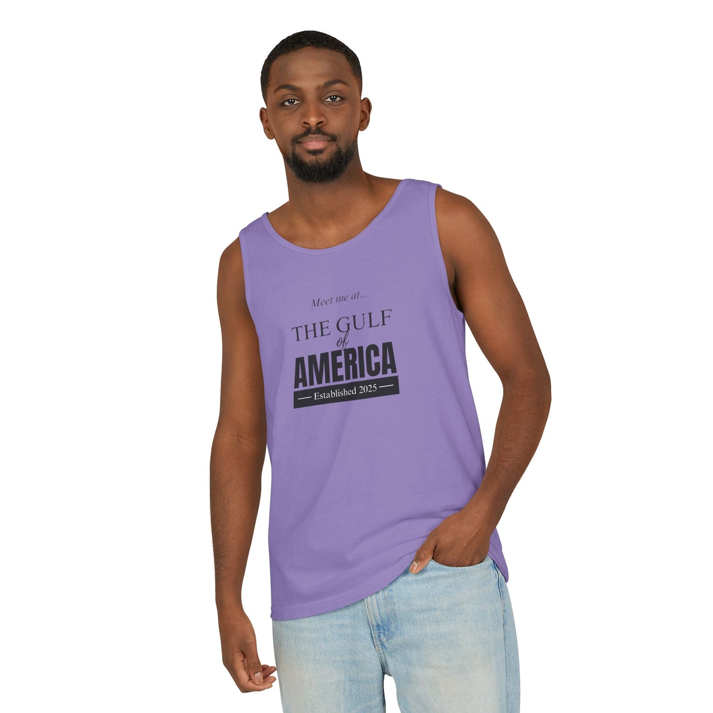 Gulf of America Unisex Garment-Dyed Tank Top - Relaxed Summer Vibes