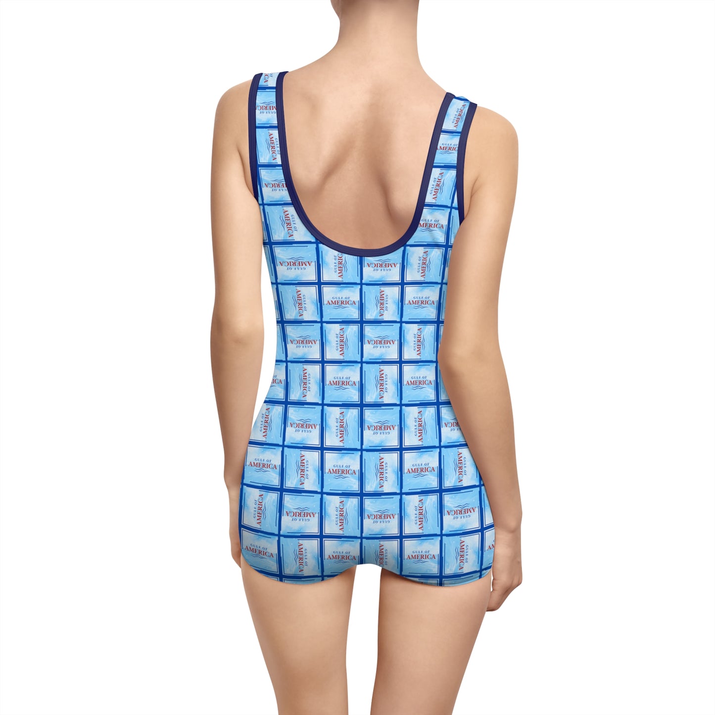 Gulf of America Patterned Women's Vintage Swimsuit