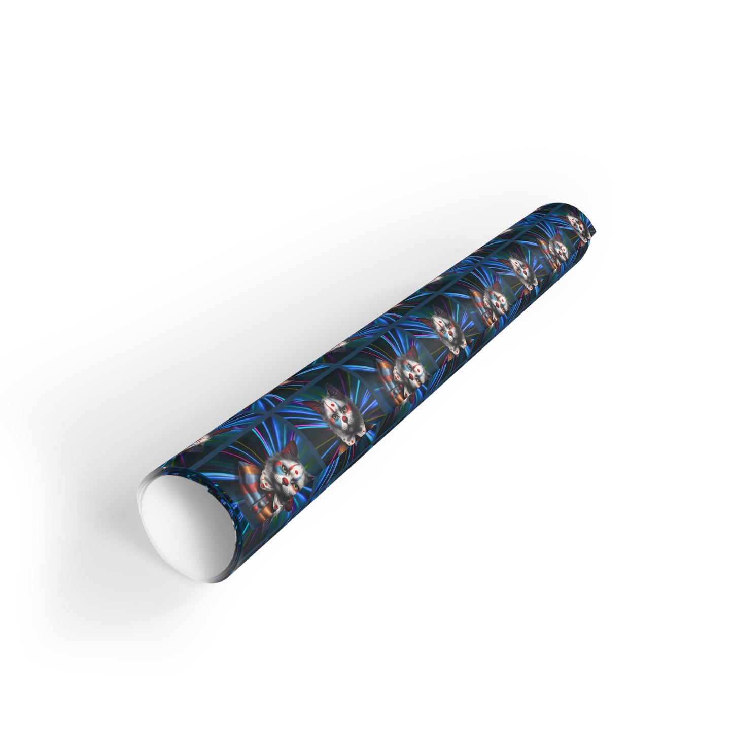 Premium Cat Clown Design Gift Wrapping Paper Roll - Unique Artistic Wrap for All Occasions