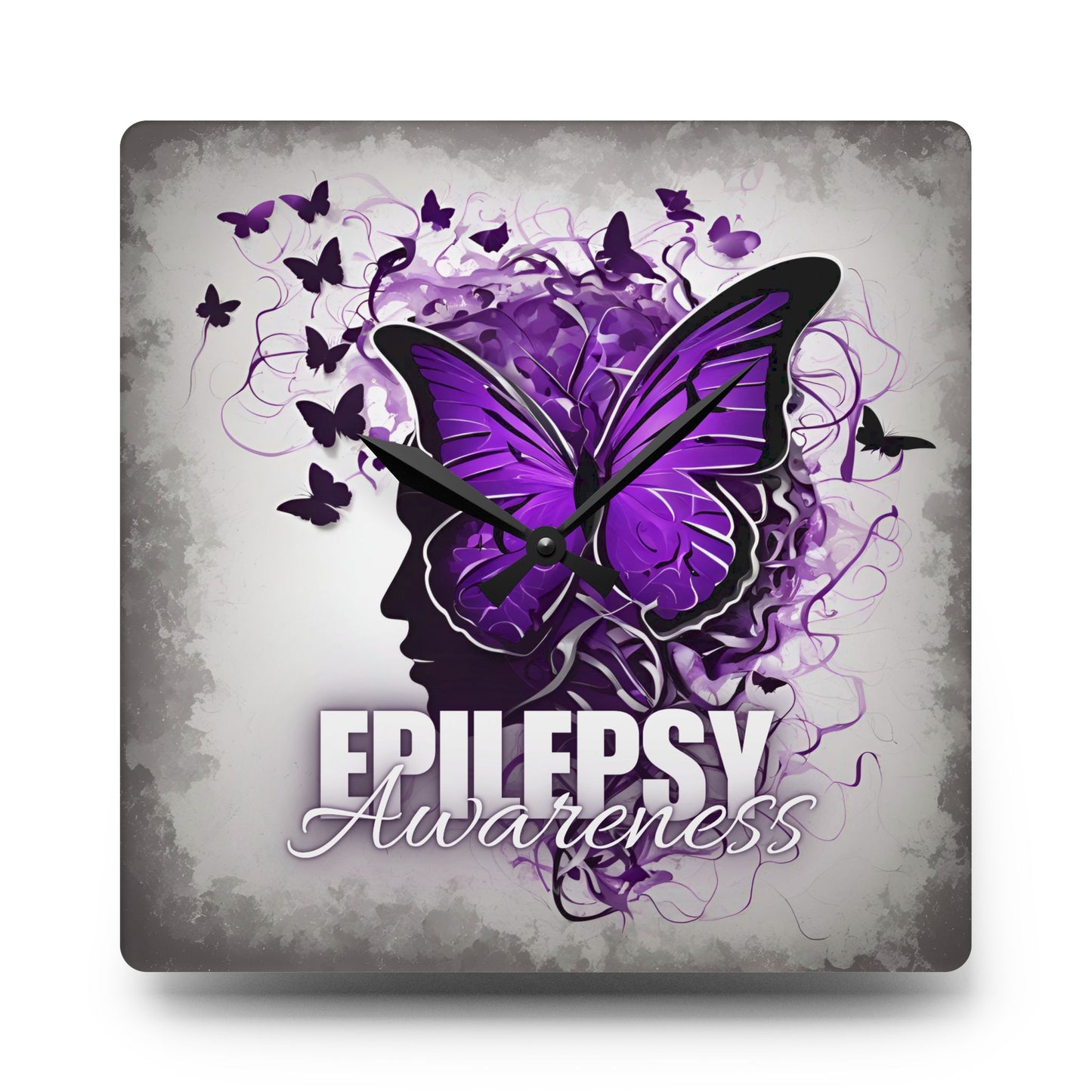 Epilepsy Awareness Acrylic Wall Clock